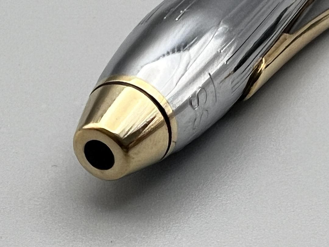 U.S. CROSS Townsend Ballpoint Pen with old logo, metallic finish, 31 grams, 14.6 cm length