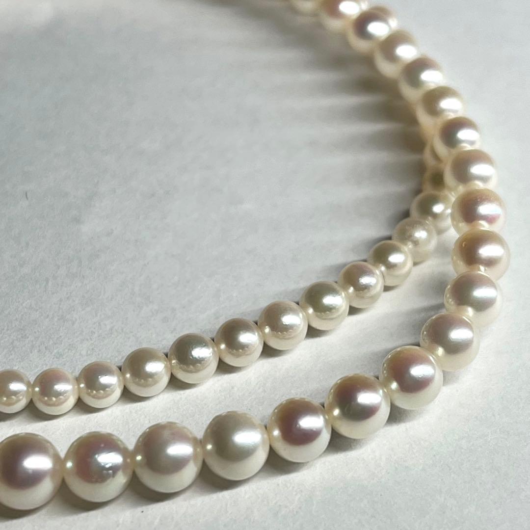 Akoya pearl necklace featuring gradation pearls sized 3.3-6.9mm on a 45cm strand with certificate