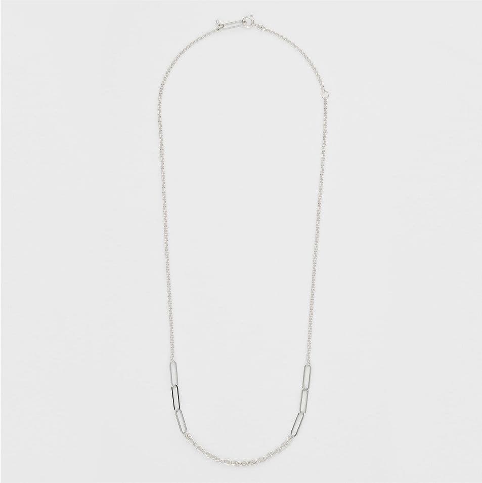 Agete 2025 Limited Edition Silver Necklace Set with three silver, gold, and black plated charms