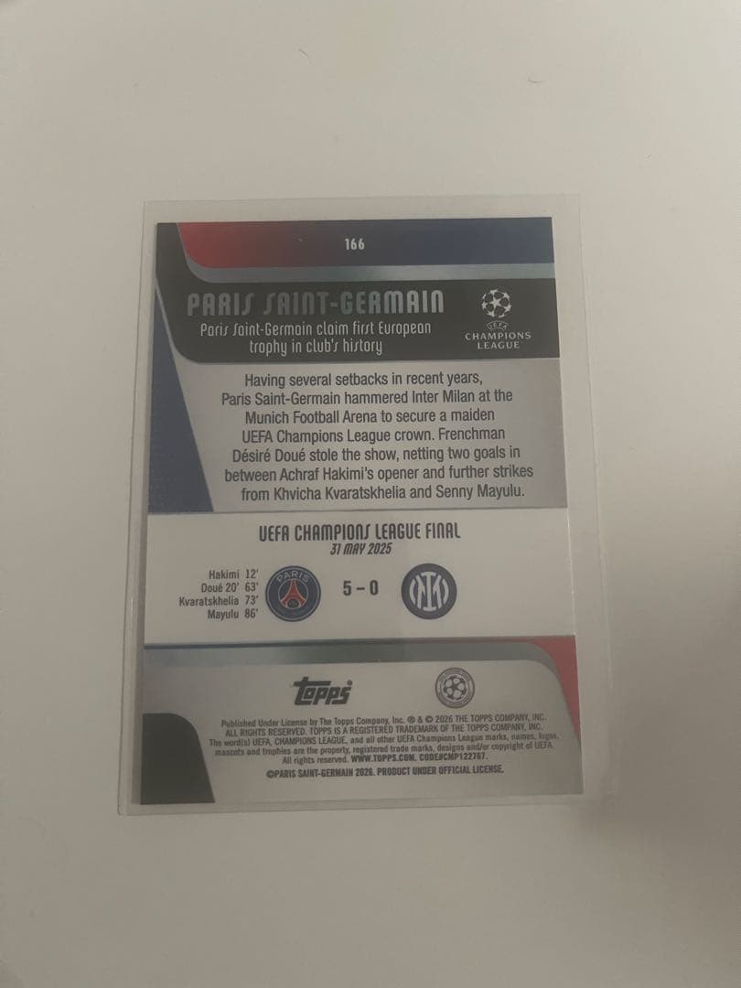 Topps Nuno Mendes Relic Card 10 Series — Japanese