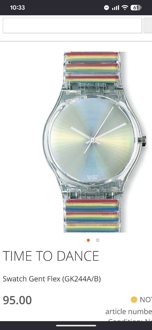 swatch GZ157 Quartz Men's — Japanese