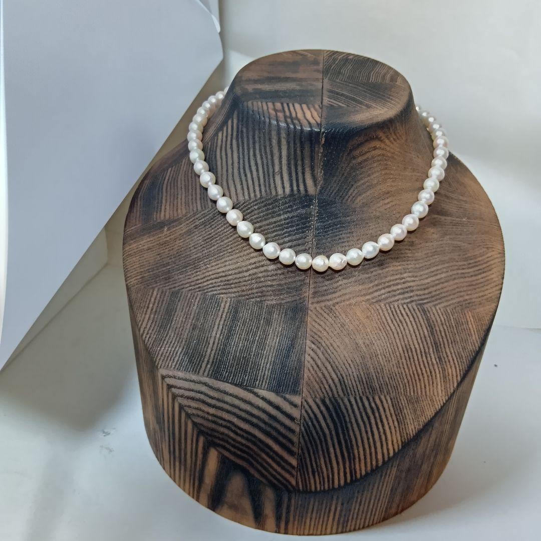 40cm Akoya pearl baroque necklace with 7mm pearls and Silver 925 stamp SILVER