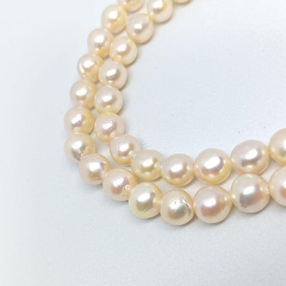 40cm Akoya pearl baroque necklace with 7mm pearls and Silver 925 stamp SILVER