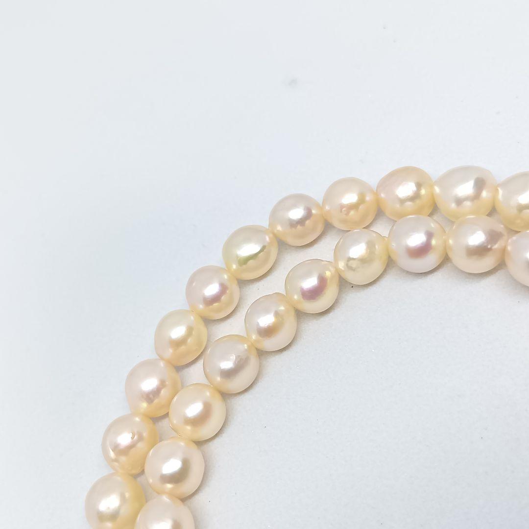 40cm Akoya pearl baroque necklace with 7mm pearls and Silver 925 stamp SILVER