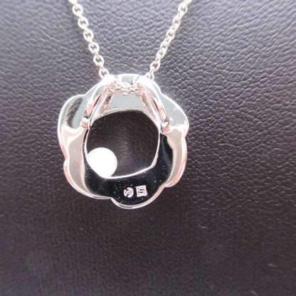 TASAKI Pearl Necklace Circle SUN featuring single pearl on 42 cm silver chain with pendant marked TASAKI