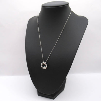 TASAKI Pearl Necklace Circle SUN featuring single pearl on 42 cm silver chain with pendant marked TASAKI
