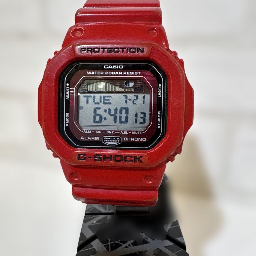 CASIO G-SHOCK レッド D立方体モデル Solar Men's Watch — Japanese