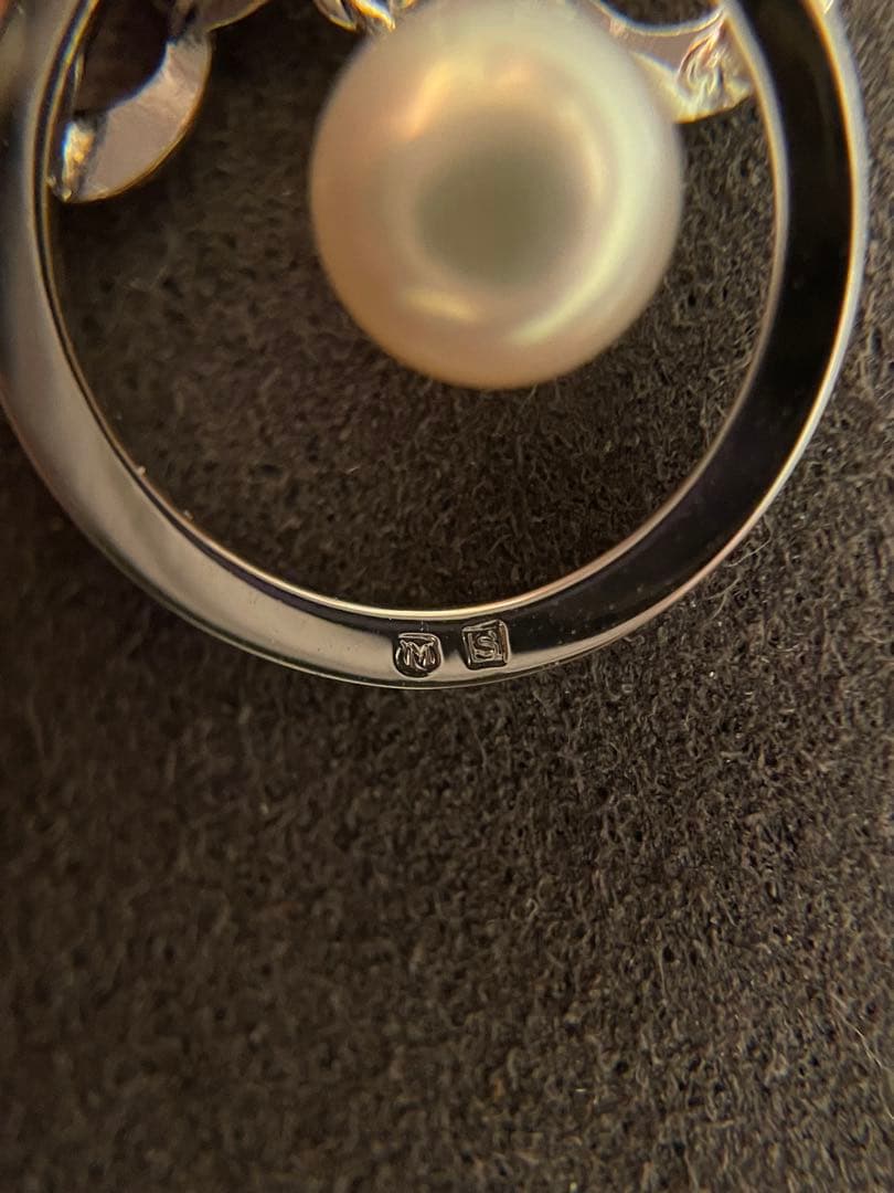Mikimoto 925 silver chain necklace featuring a 1.5 cm pearl pendant
