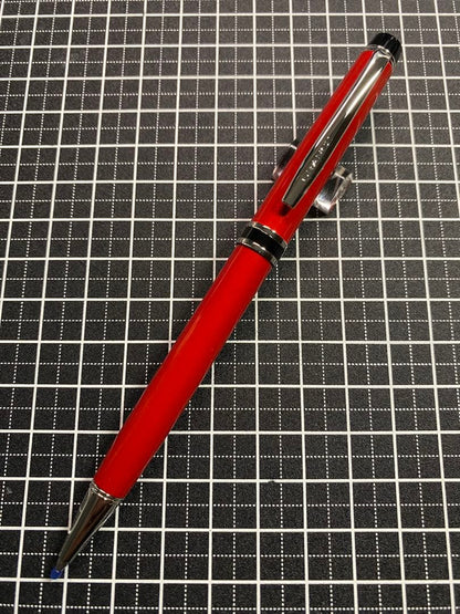 PILOT GRAISE NC Red Ballpoint Pen BGNC-5SR-R with red ink shown on a white background with minor wear marks
