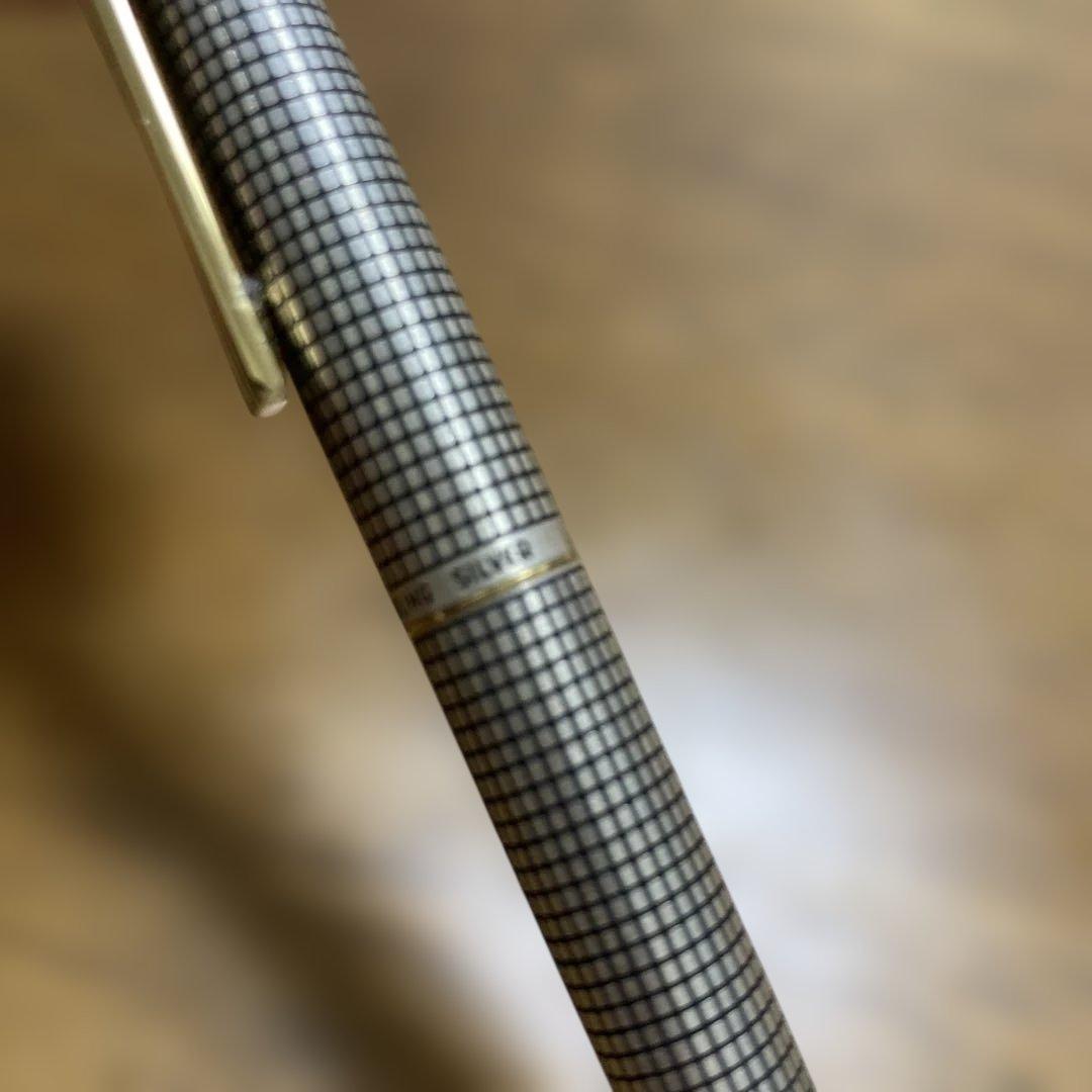 Pilot Sterling Silver lattice pattern fountain pen with 14K gold nib in elegant design