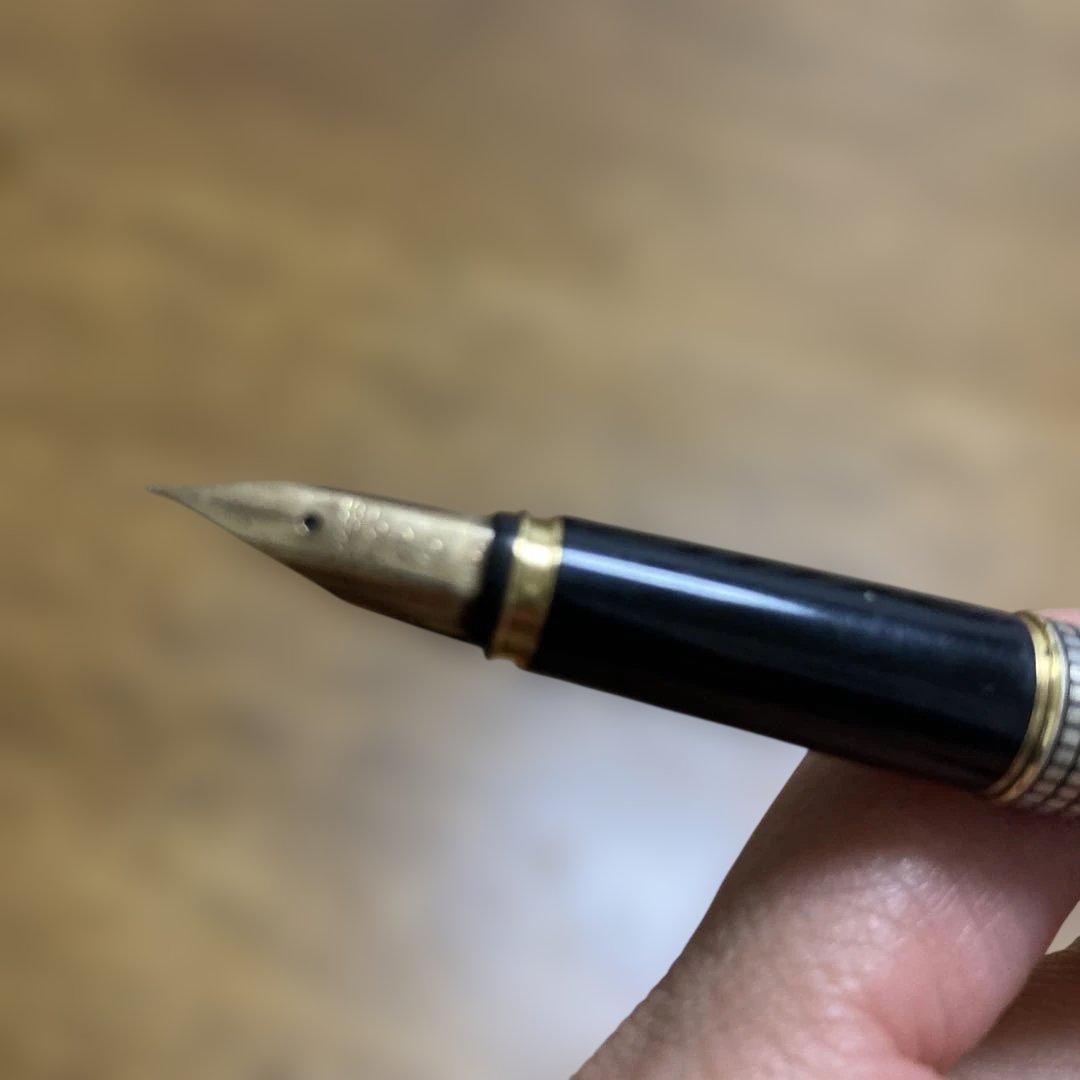 Pilot Sterling Silver lattice pattern fountain pen with 14K gold nib in elegant design