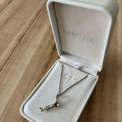MIKIMOTO PERLITA Silver925 Pearl Necklace with marked chain and authentic pearls