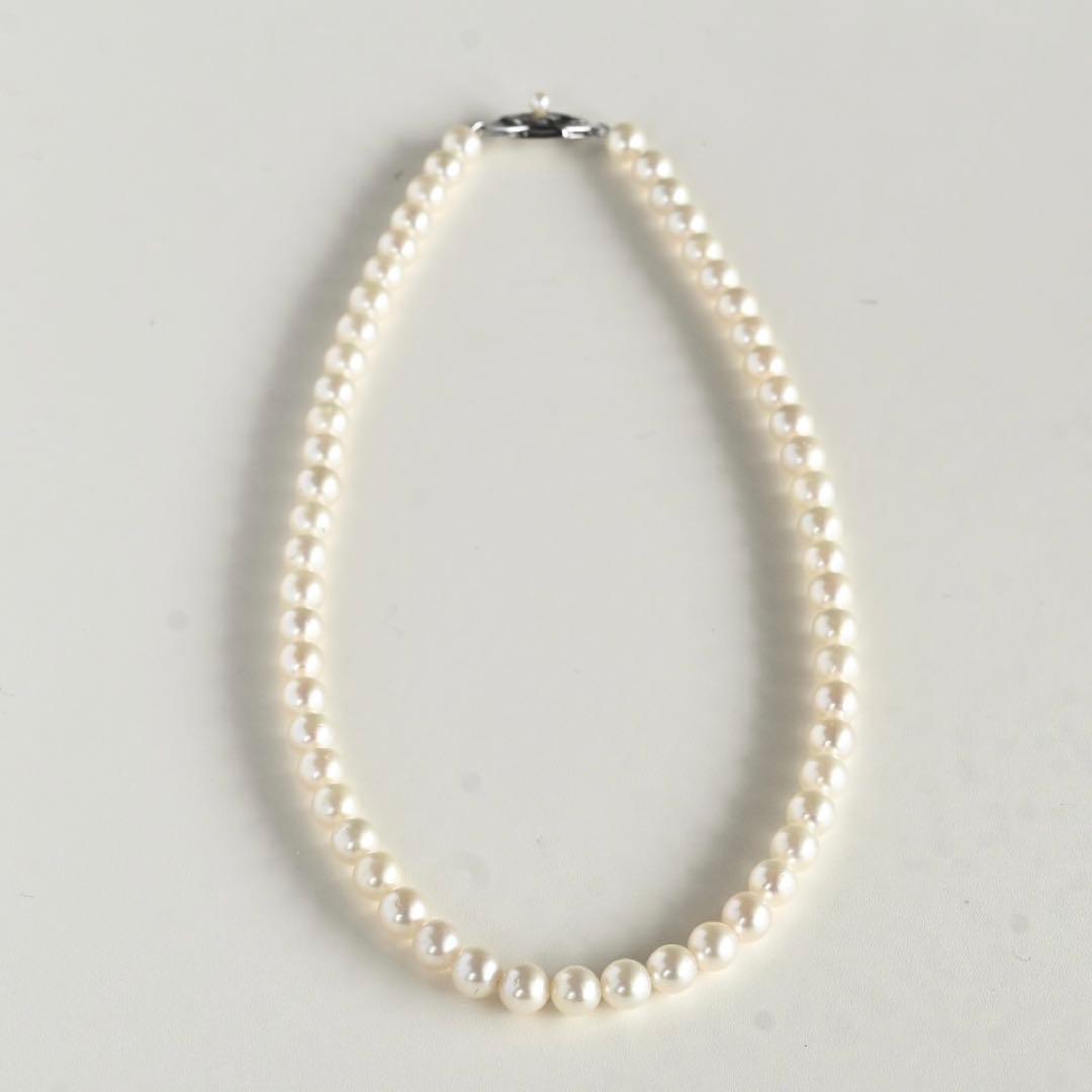 Takatsuki Akoya pearl necklace featuring round 6.5-6 mm pearls on a 37 cm strand