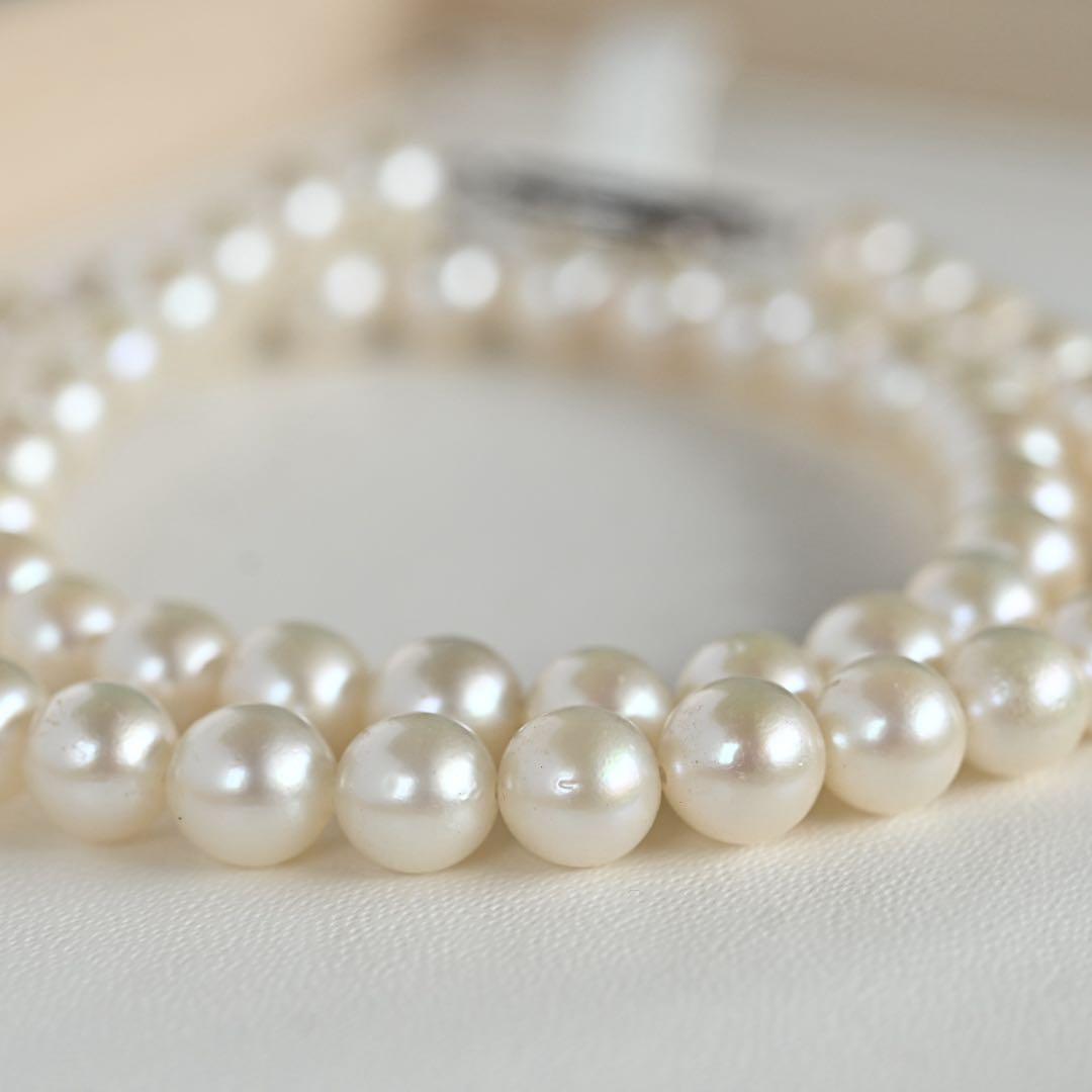 Takatsuki Akoya pearl necklace featuring round 6.5-6 mm pearls on a 37 cm strand