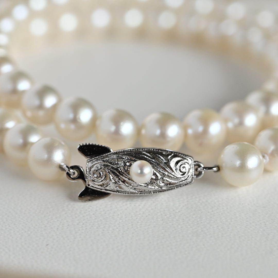 Takatsuki Akoya pearl necklace featuring round 6.5-6 mm pearls on a 37 cm strand