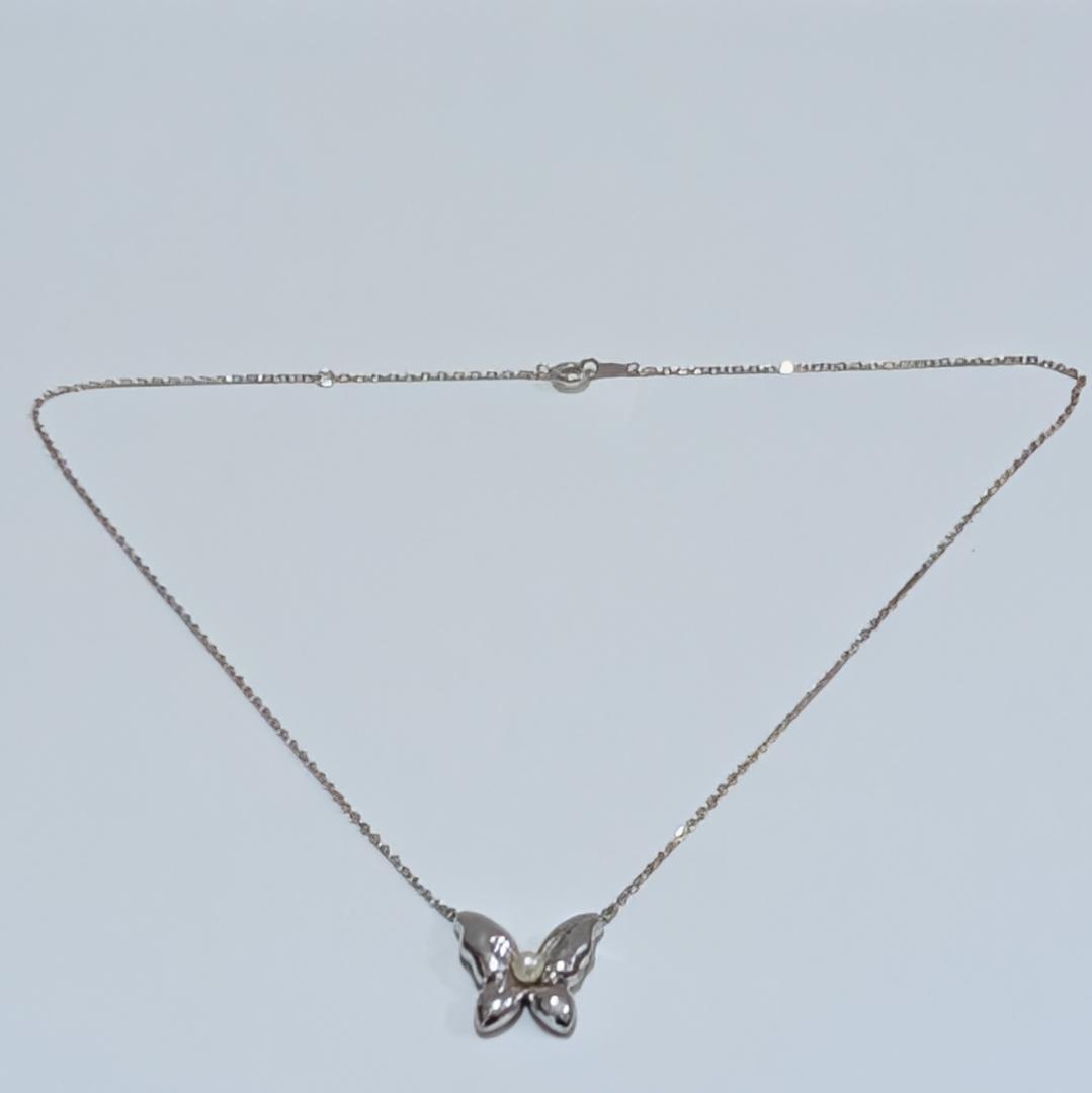 2079 Mikimoto pearl necklace with 4mm pearl on 44cm SV925 sterling silver chain and pendant