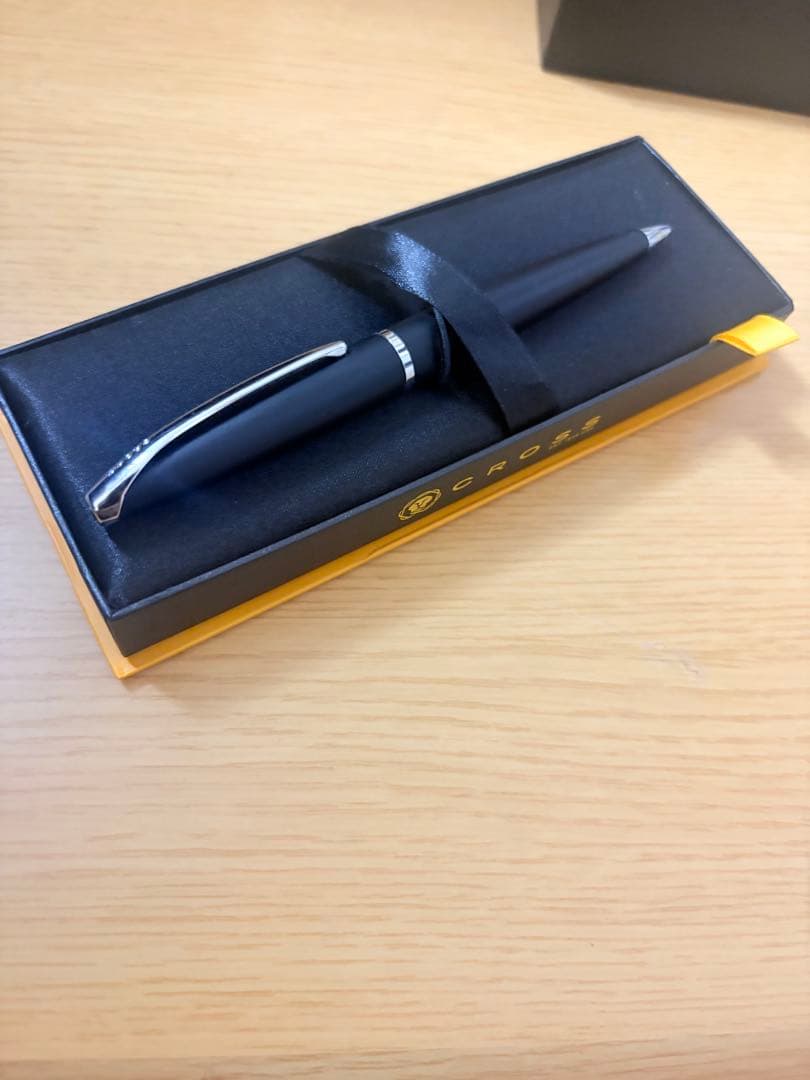 CROSS Matte Black ballpoint pen featuring silver clip and textured matte body with included special case