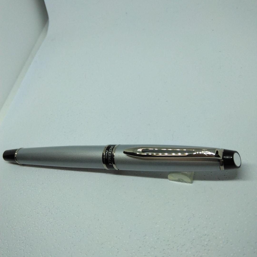 WATERMAN Silver fountain pen with dedicated case and instruction manual displayed
