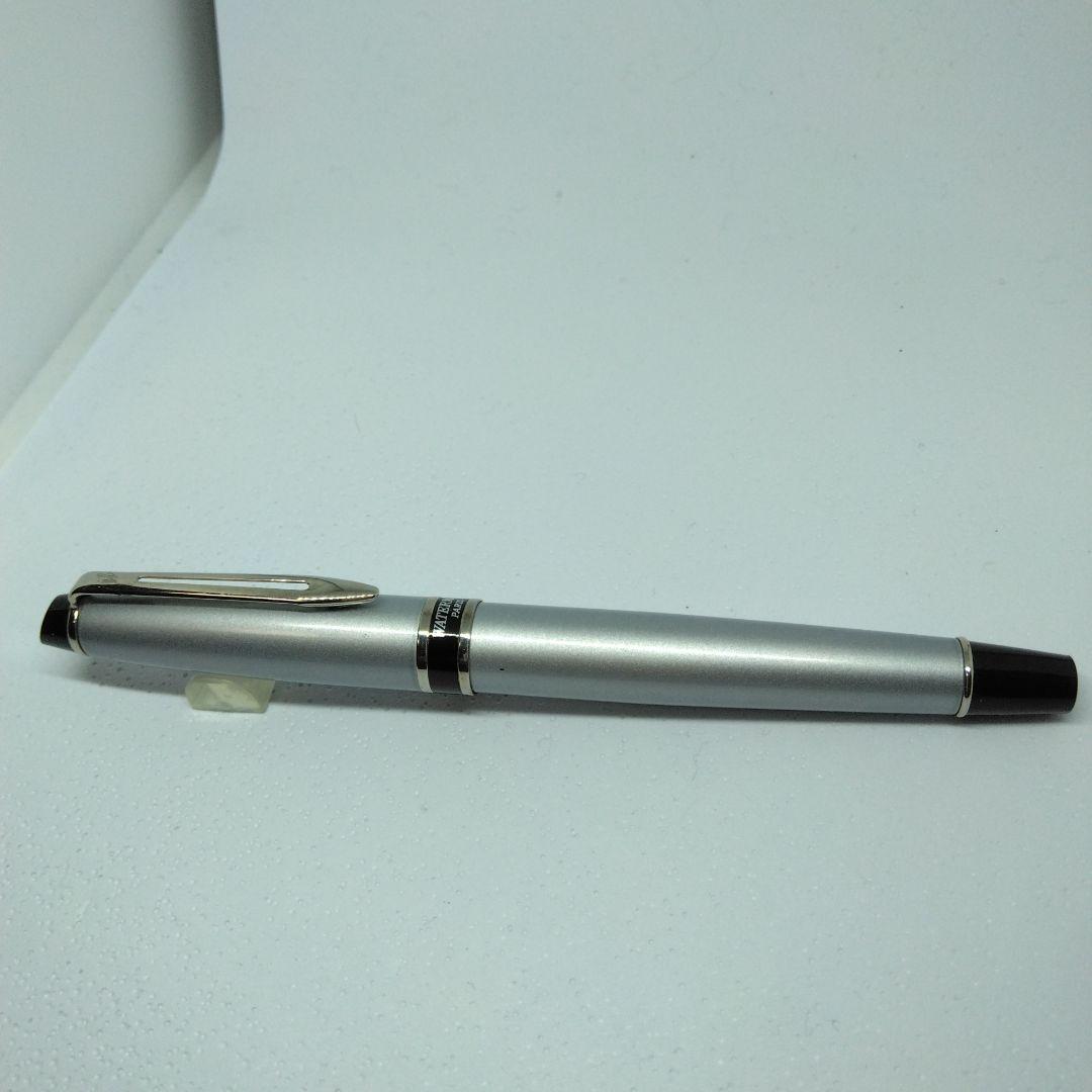 WATERMAN Silver fountain pen with dedicated case and instruction manual displayed
