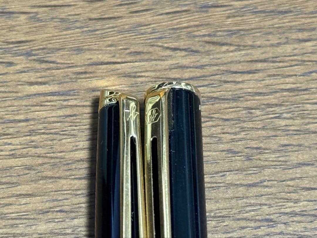 Waterman Pen and Fountain Pen Set with classic design and smooth ballpoint pen in black finish