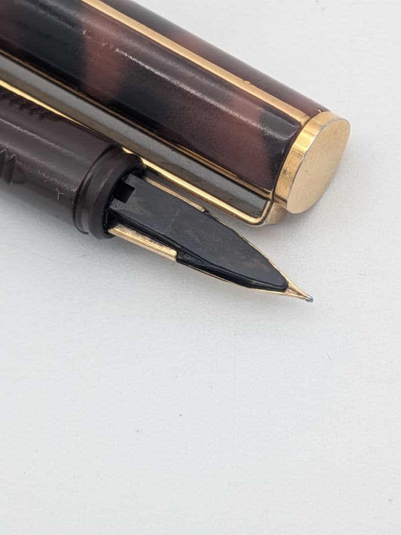Pilot Quarto fountain pen featuring a 14K gold nib without accessories, shown in detail
