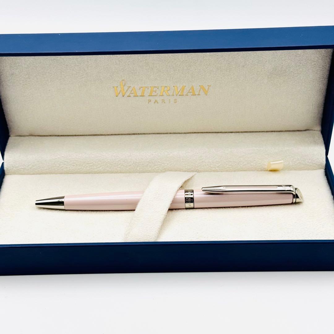 Waterman Hémisphère ballpoint pen in rose pink lacquer metal shown with cap on