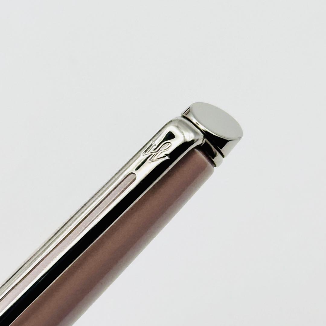 Waterman Hémisphère ballpoint pen in rose pink lacquer metal shown with cap on