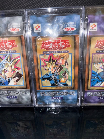 Yu-Gi-Oh Yu-Gi-Oh! Vol. 1 Initial First Edition Vol. 2 Vol. 3 Unopened Discontinued Set Pack — Japanese