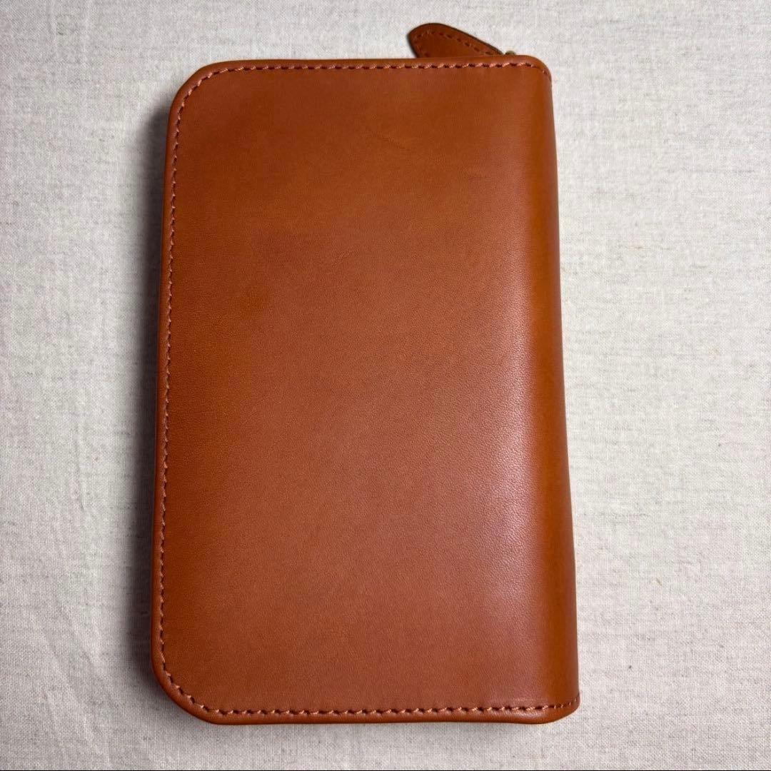 Pilot×Somes brown cowhide leather pen case with three slots and zipper closure