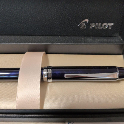 Pilot RiDGE multi-function pen with black and blue ink, sleek black body, shown on white background