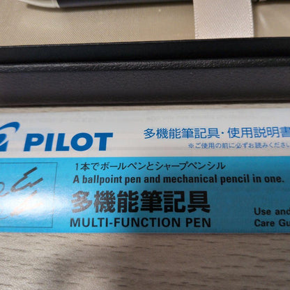 Pilot RiDGE multi-function pen with black and blue ink, sleek black body, shown on white background