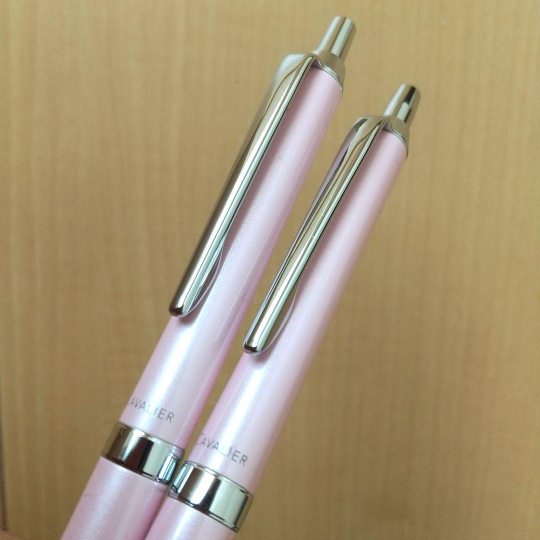 PILOT Cavalier ballpoint pen and mechanical pencil set with sleek black and silver design