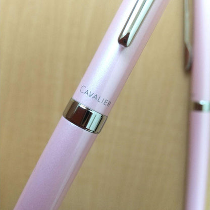 PILOT Cavalier ballpoint pen and mechanical pencil set with sleek black and silver design