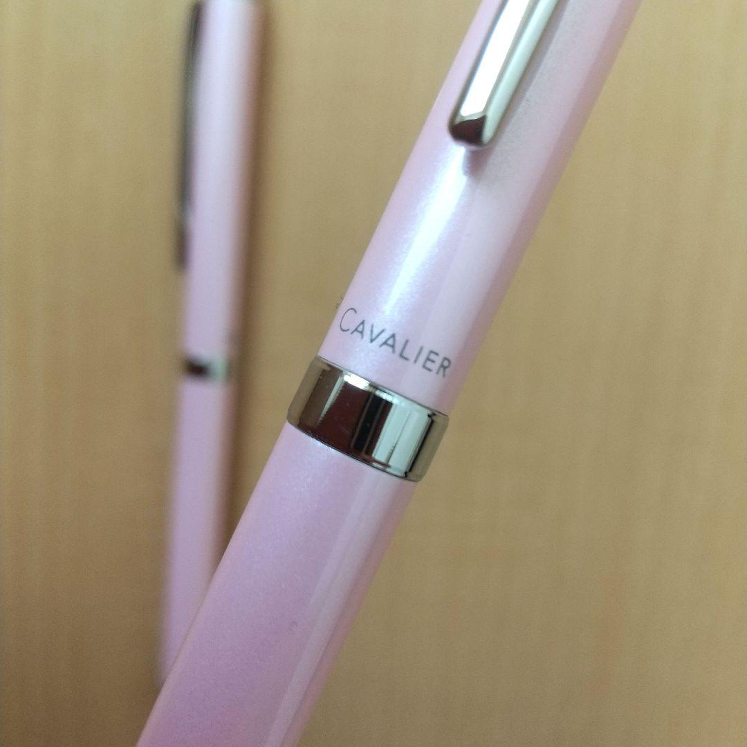 PILOT Cavalier ballpoint pen and mechanical pencil set with sleek black and silver design
