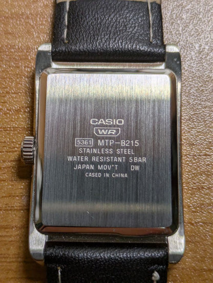 CASIO MTP-B215D Quartz Men's Watch — Japanese