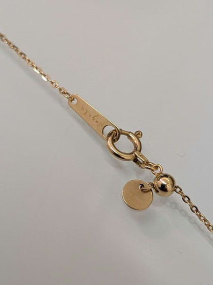 Ageté K10 Rutile Quartz Drop Necklace with 1.1 x 2.1 cm quartz pendant on 50 cm chain