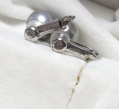 Akoya Pearl Necklace Earrings and Diamond Ring Set with 7.5-8 mm pearls and 43 cm necklace