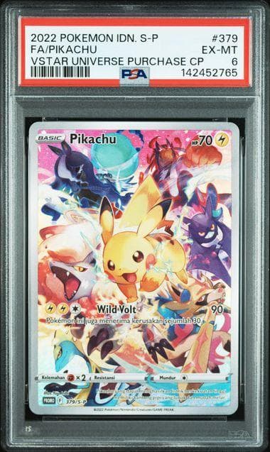 PSA 6 Pokemon Pikachu — 379/S-P — Japanese