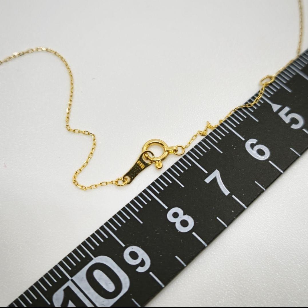 Law K18 18 karat yellow gold necklace with round Akoya pearls, 40 cm length, brand new