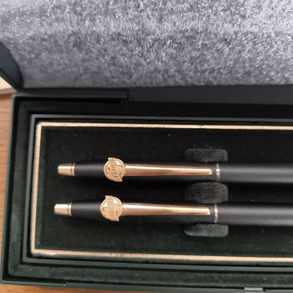 CROSS Classic Century ballpoint pen and mechanical pencil set with Vettel logo, unused and American made