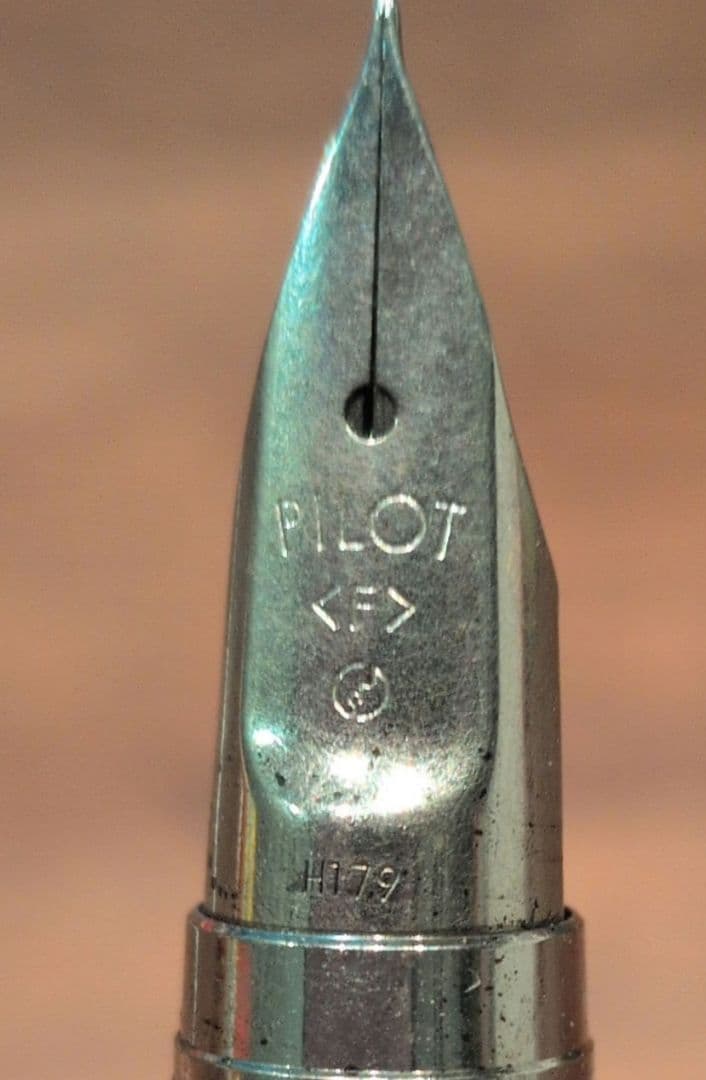 Pilot Volex Fountain Pen with fine stainless steel tip in original case, manufactured January 1979
