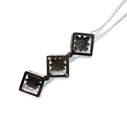 Tasaki Pearls Square Necklace 3way with 4.1mm pearls on a 49cm silver chain