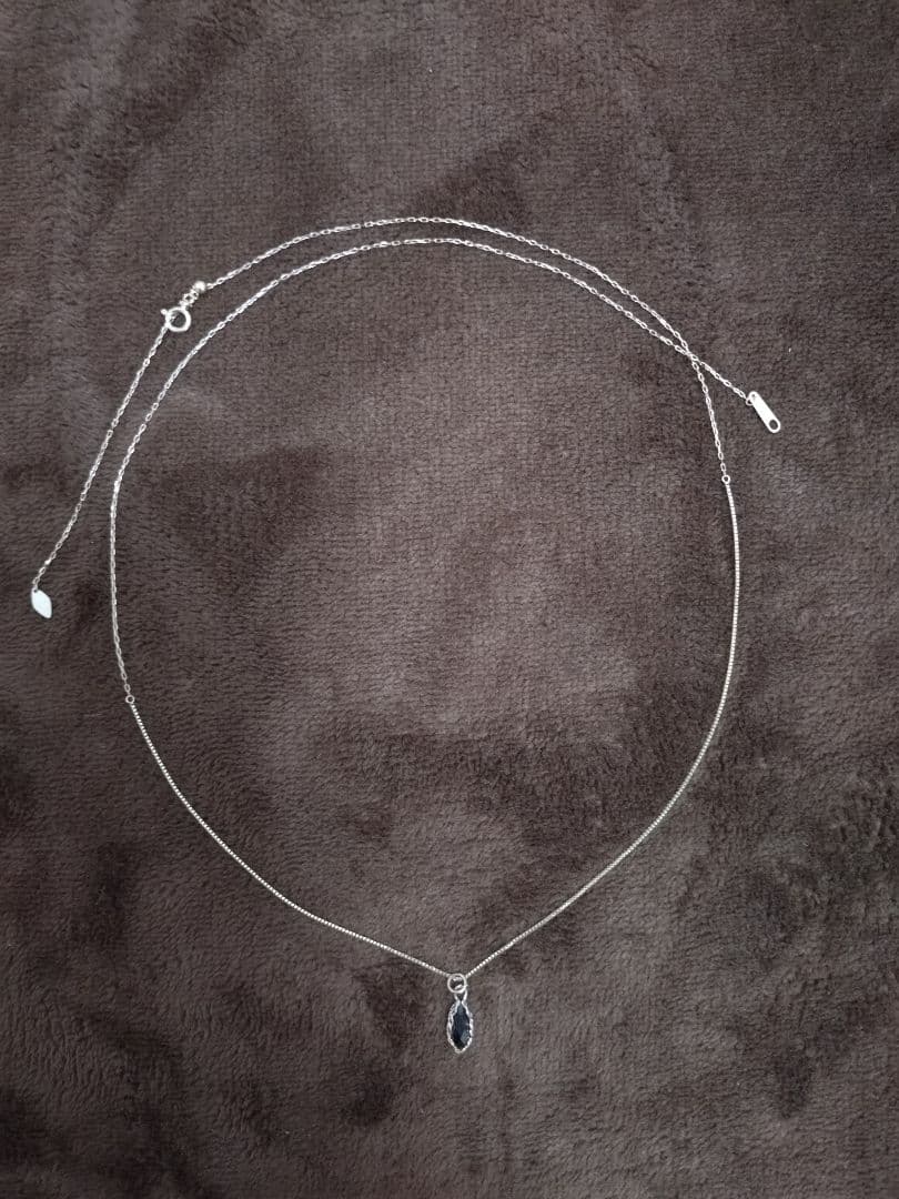 Agete long necklace 60cm K10 gold chain with 20cm venezian section and adjuster clasp