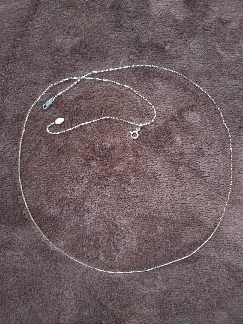 Agete long necklace 60cm K10 gold chain with 20cm venezian section and adjuster clasp