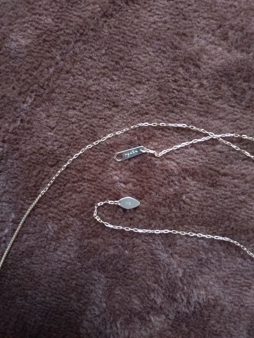 Agete long necklace 60cm K10 gold chain with 20cm venezian section and adjuster clasp