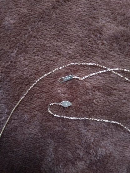 Agete long necklace 60cm K10 gold chain with 20cm venezian section and adjuster clasp