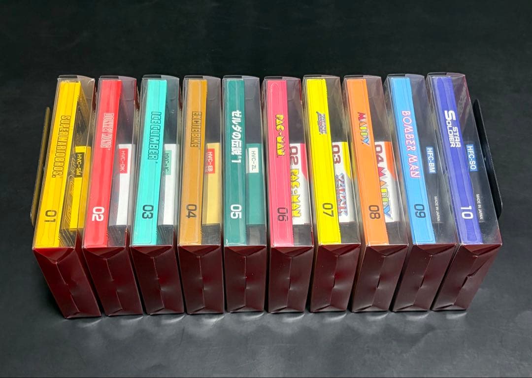 GBA Famicom Mini First Series 10 Items Set showing main boxes and original packaging with instructions