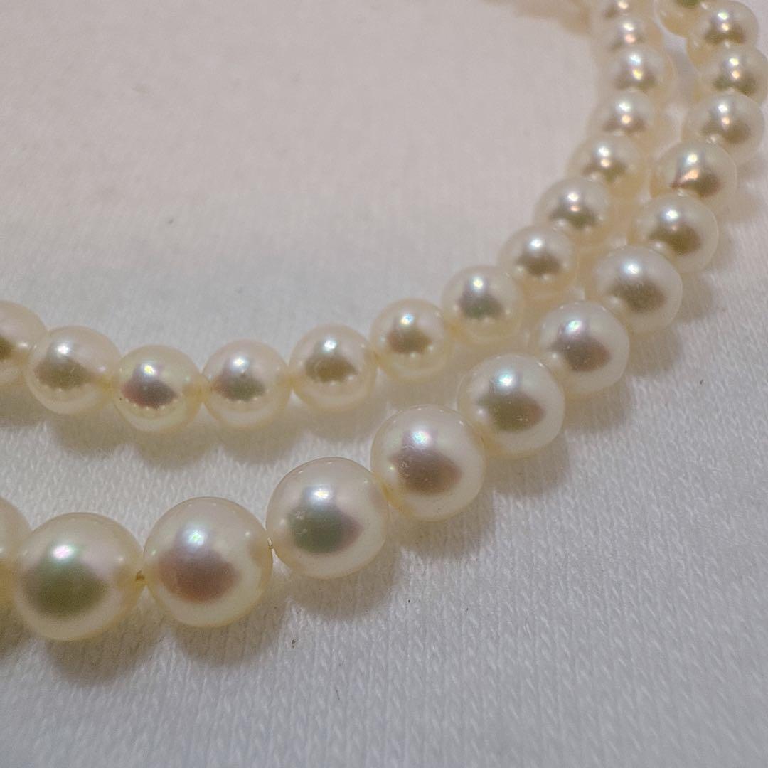 Akoya baby pearl necklace with 3.0 to 7.8mm gradient pearls on a 45.5cm sterling silver chain
