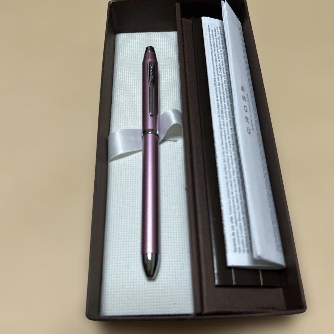 Cross Textry AT0090-6 frosty pink ballpoint pen with 2 color ink and mechanical pencil in gift box