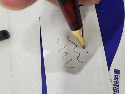 WATERMAN fountain pen and ballpoint pen set with stained and scratched case